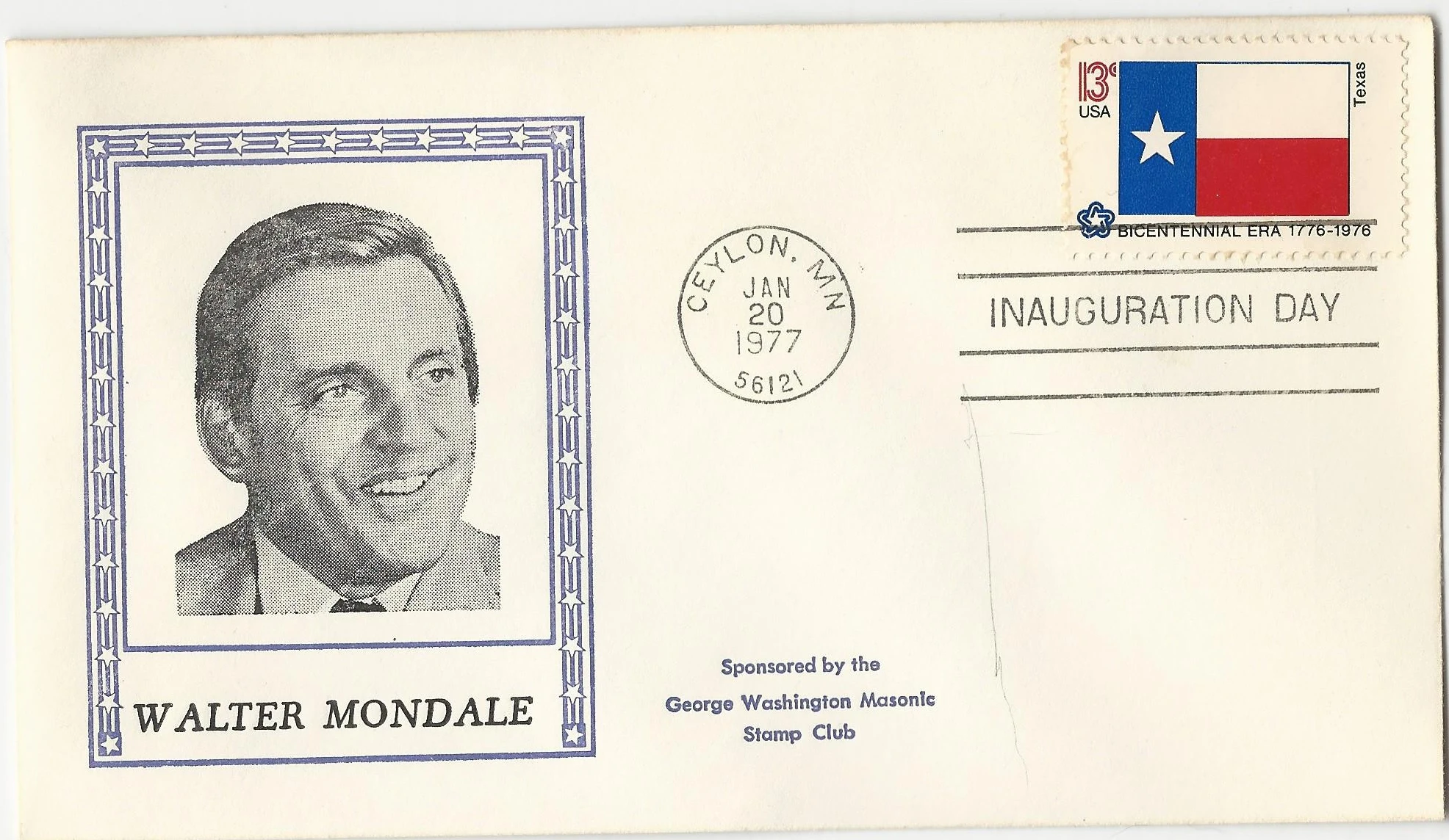 Inauguration VP Walter Mondale Postmark #1: Washington, DC&hellip;